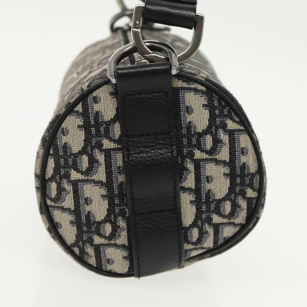 Christian Dior Trotter Canvas Oblique Shoulder Bag Blue Auth hk1747V