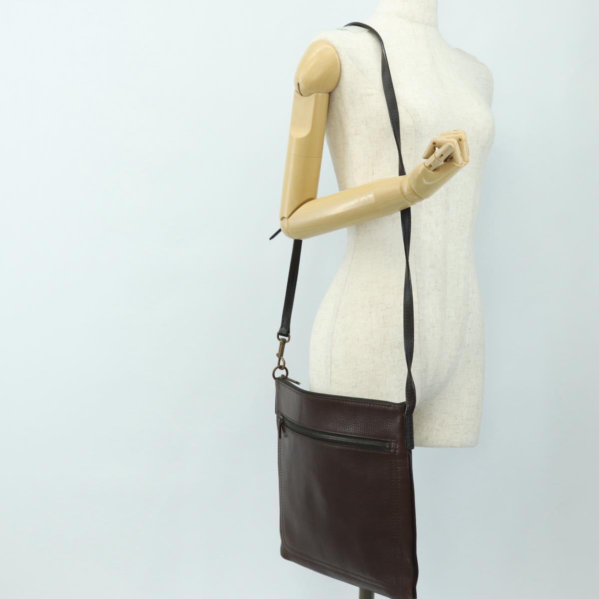 LOUIS VUITTON Utah Shawnee MM Shoulder Bag Leather Brown M93453 LV Auth hk1878