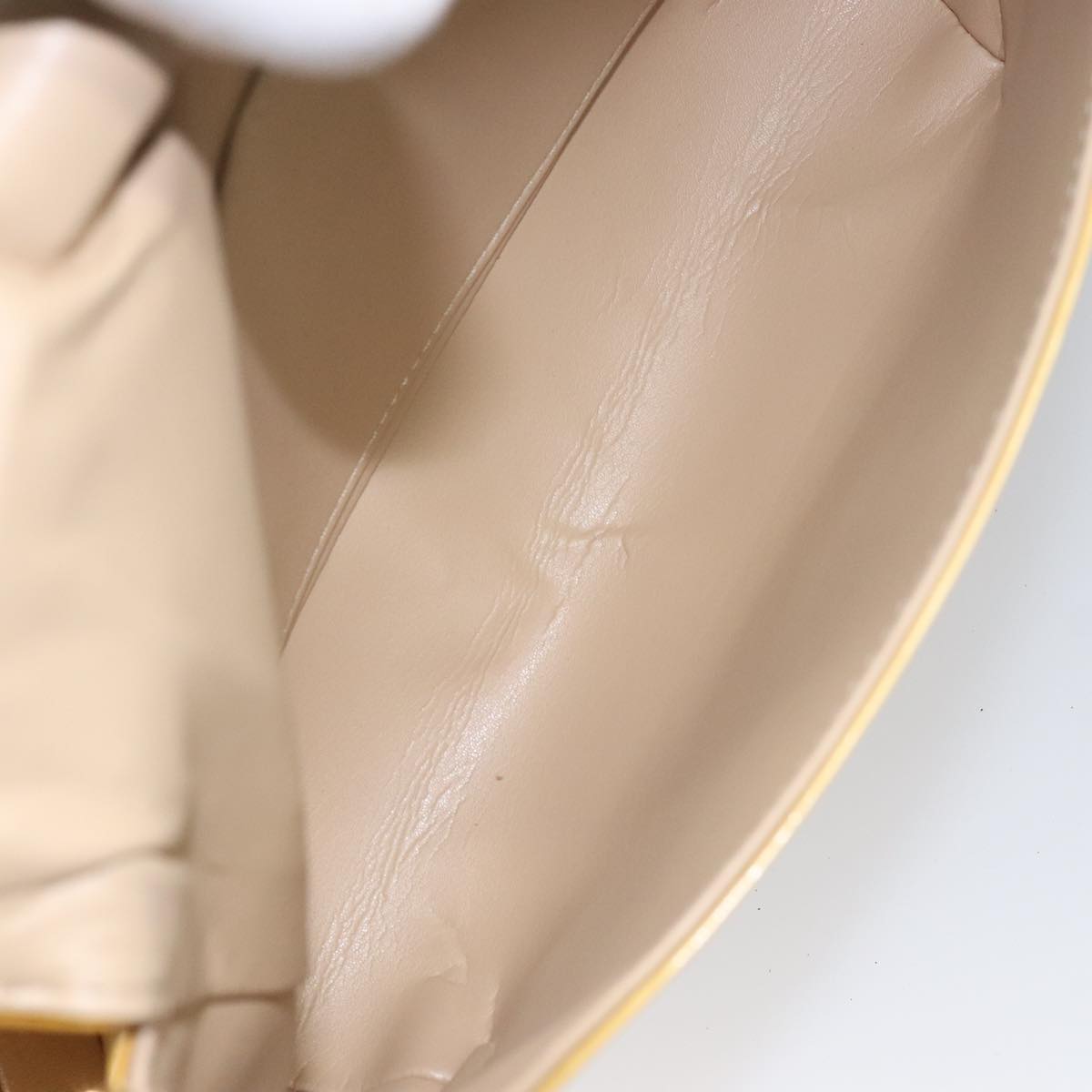 LOUIS VUITTON Monogram Vernis Thompson Street Bag Beige M91301 LV Auth hk1982