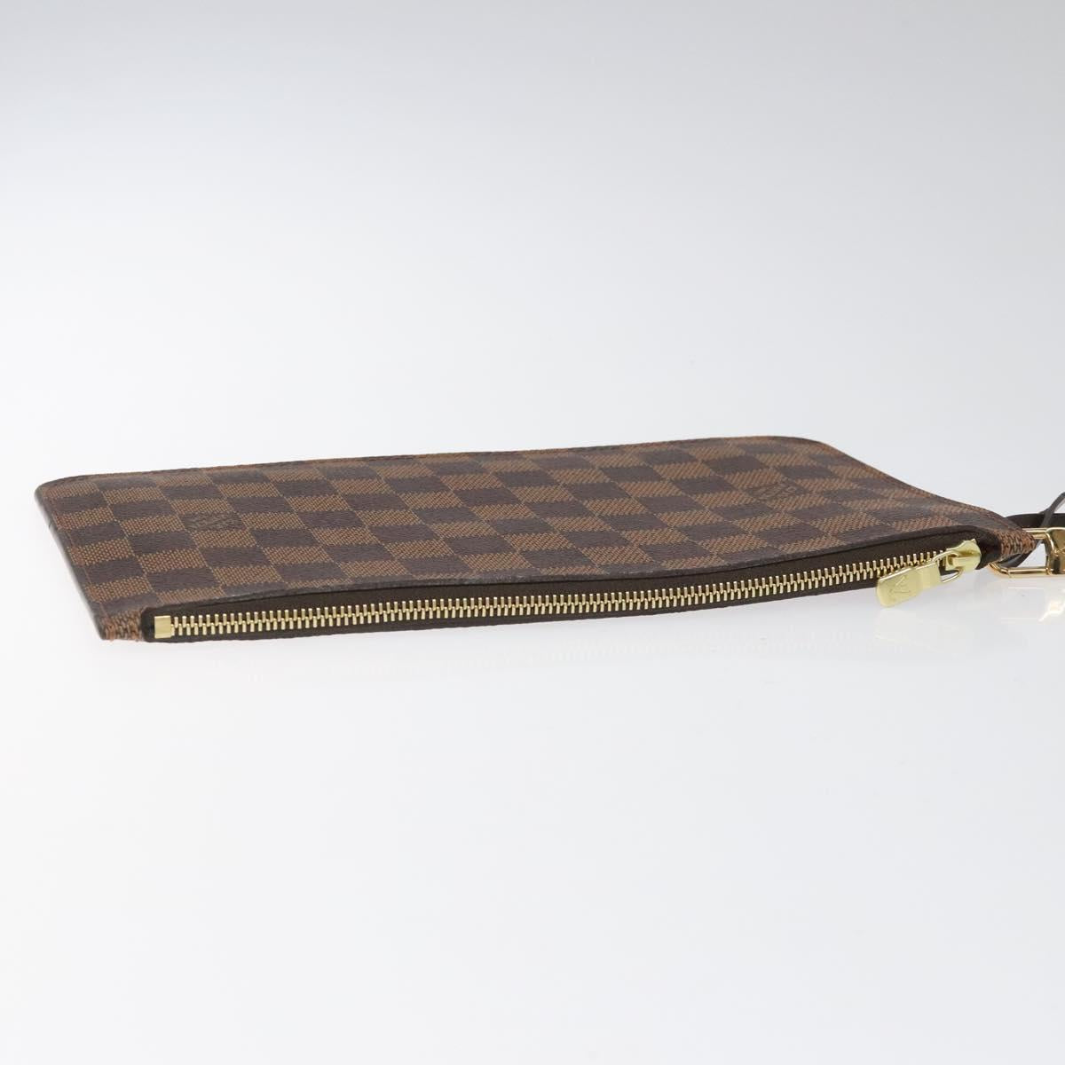 LOUIS VUITTON Damier Ebene Neverfull MM Pouch Accessory Pouch LV Auth hk2018V