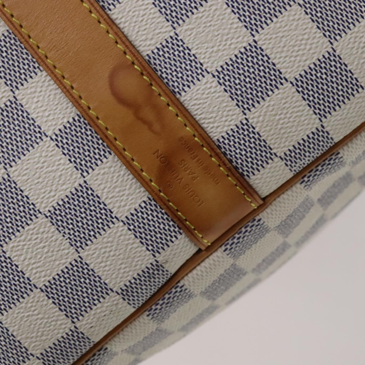 LOUIS VUITTON Damier Azur Keepall Bandouliere 55 Boston Bag N41429 Auth hk2021