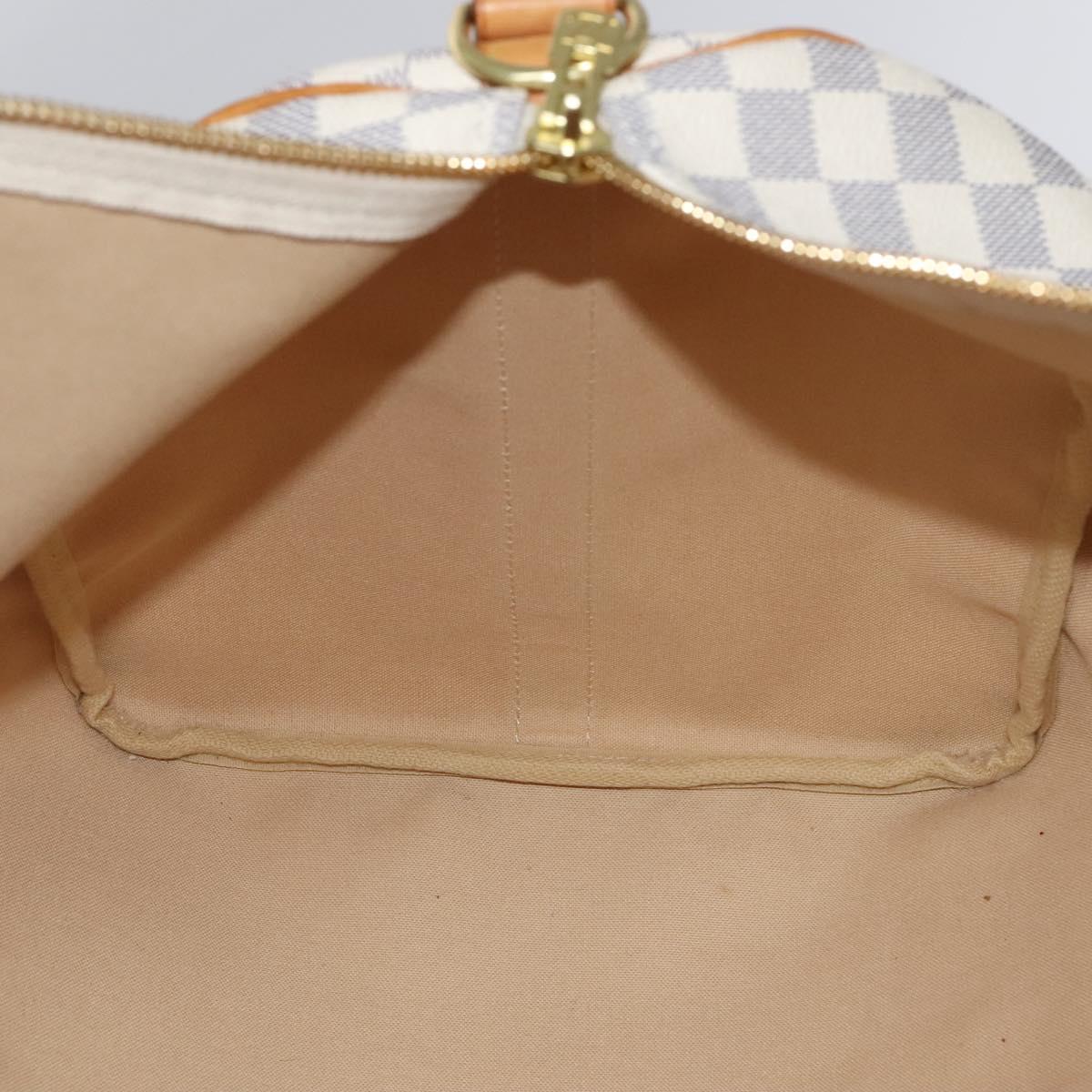 LOUIS VUITTON Damier Azur Keepall Bandouliere 55 Boston Bag N41429 Auth hk2021