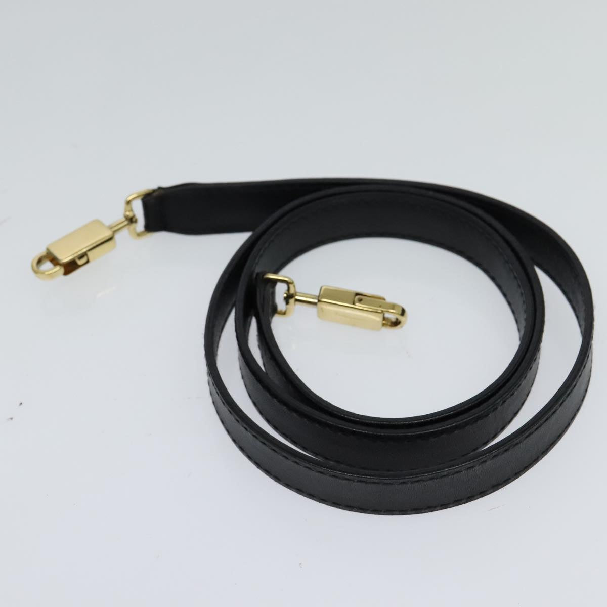 Salvatore Ferragamo Gancini Hand Bag Leather 2way Black Gold Auth hk2029