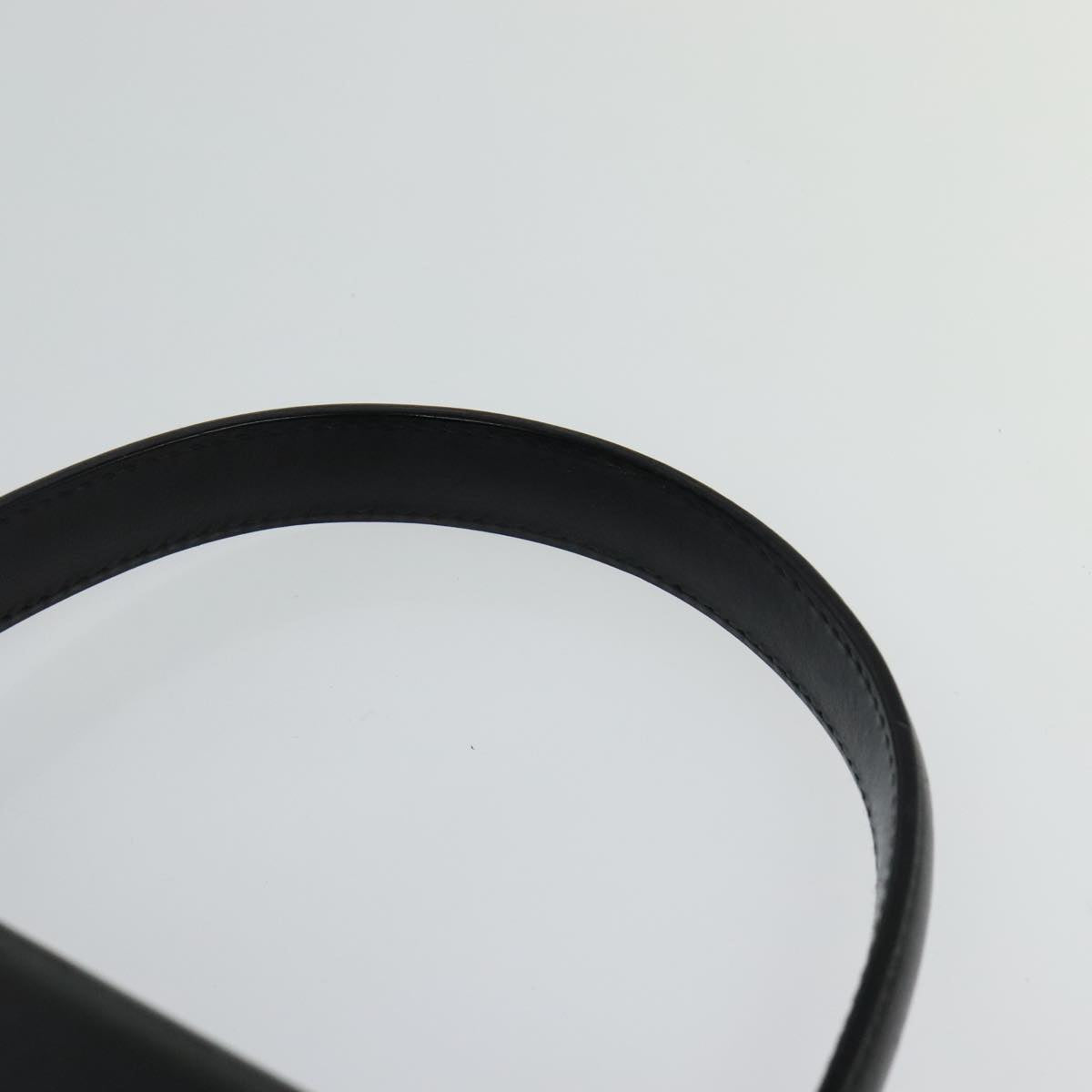 Salvatore Ferragamo Gancini Hand Bag Leather 2way Black Gold Auth hk2029