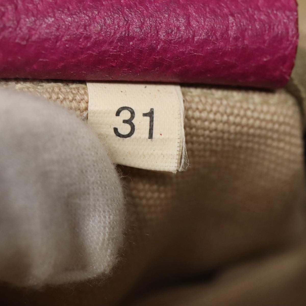 PRADA Tote Bag Canvas Suede Beige Purple Silver Auth hk2041