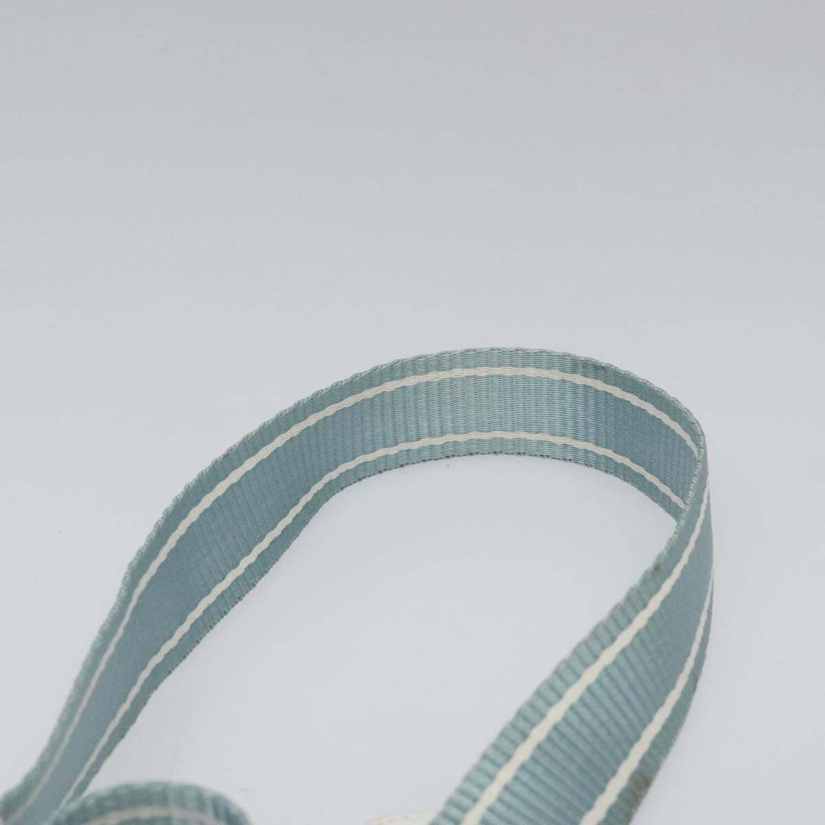 Christian Dior Trotter Canvas Shoulder Bag Canvas Blue White Silver Auth hk2057