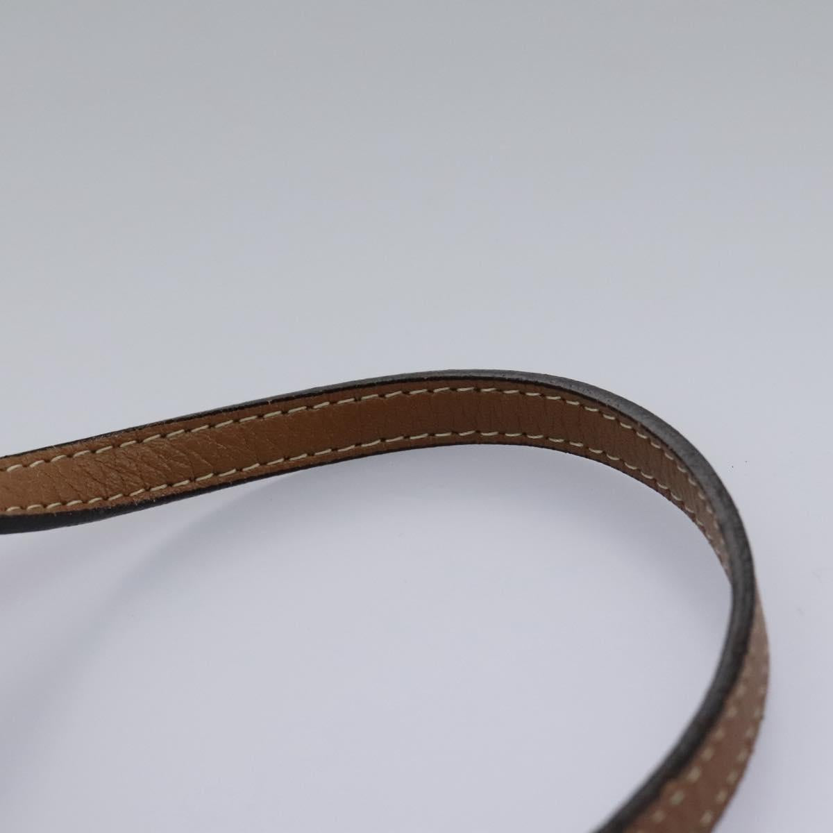 BURBERRY Blue Label Shoulder Bag Canvas Leather Beige Auth hk2084