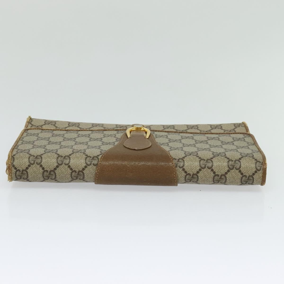 GUCCI GG Supreme Shoulder Bag PVC Beige Gold 904 02 050 Auth hk2124