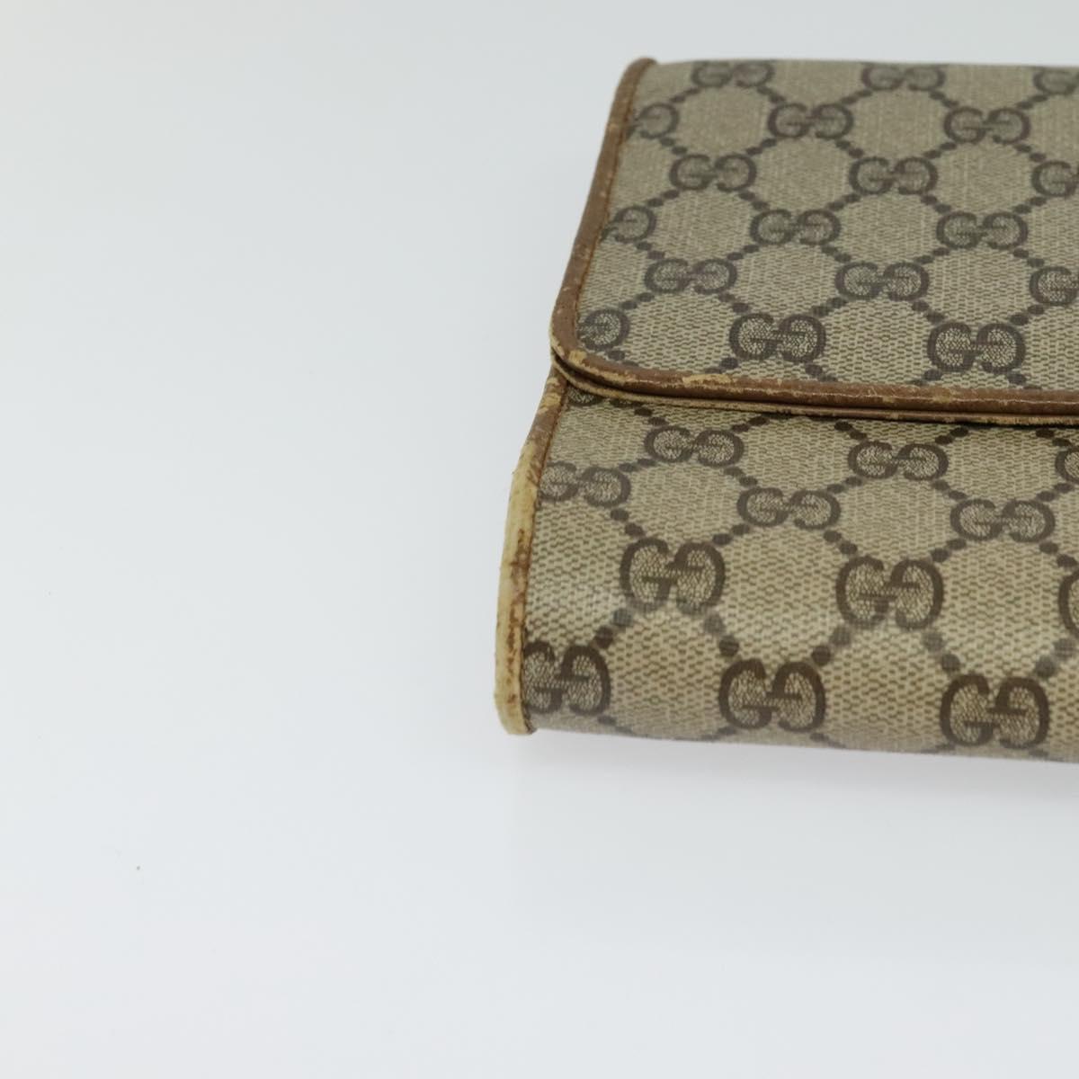 GUCCI GG Supreme Shoulder Bag PVC Beige Gold 904 02 050 Auth hk2124