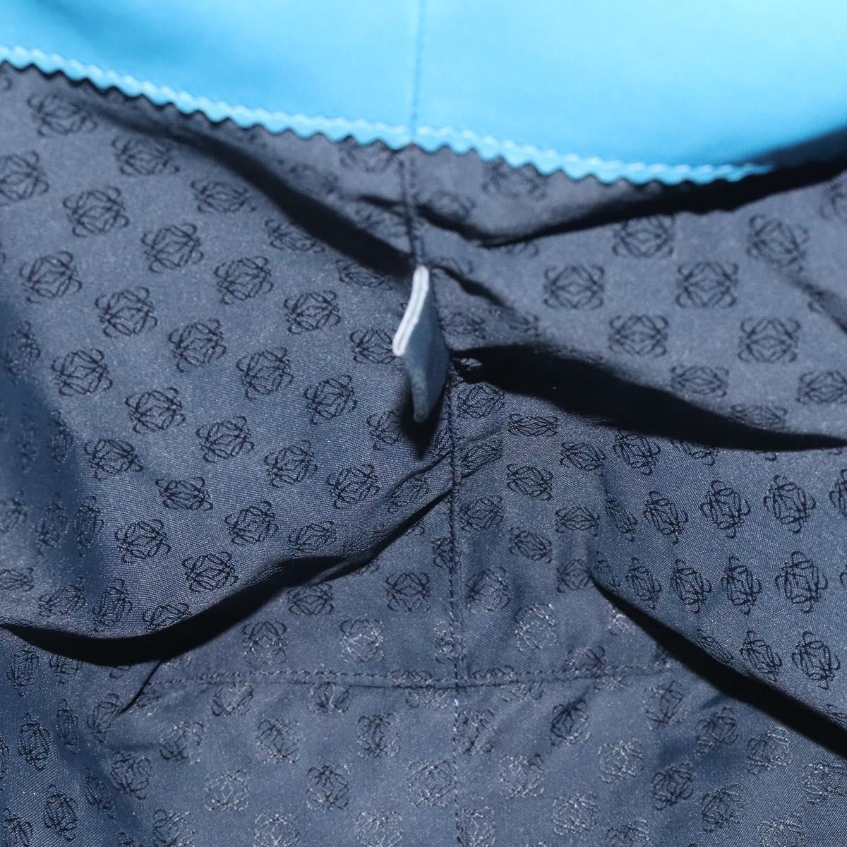LOEWE anagram Tote Bag Leather Blue Auth hk2144