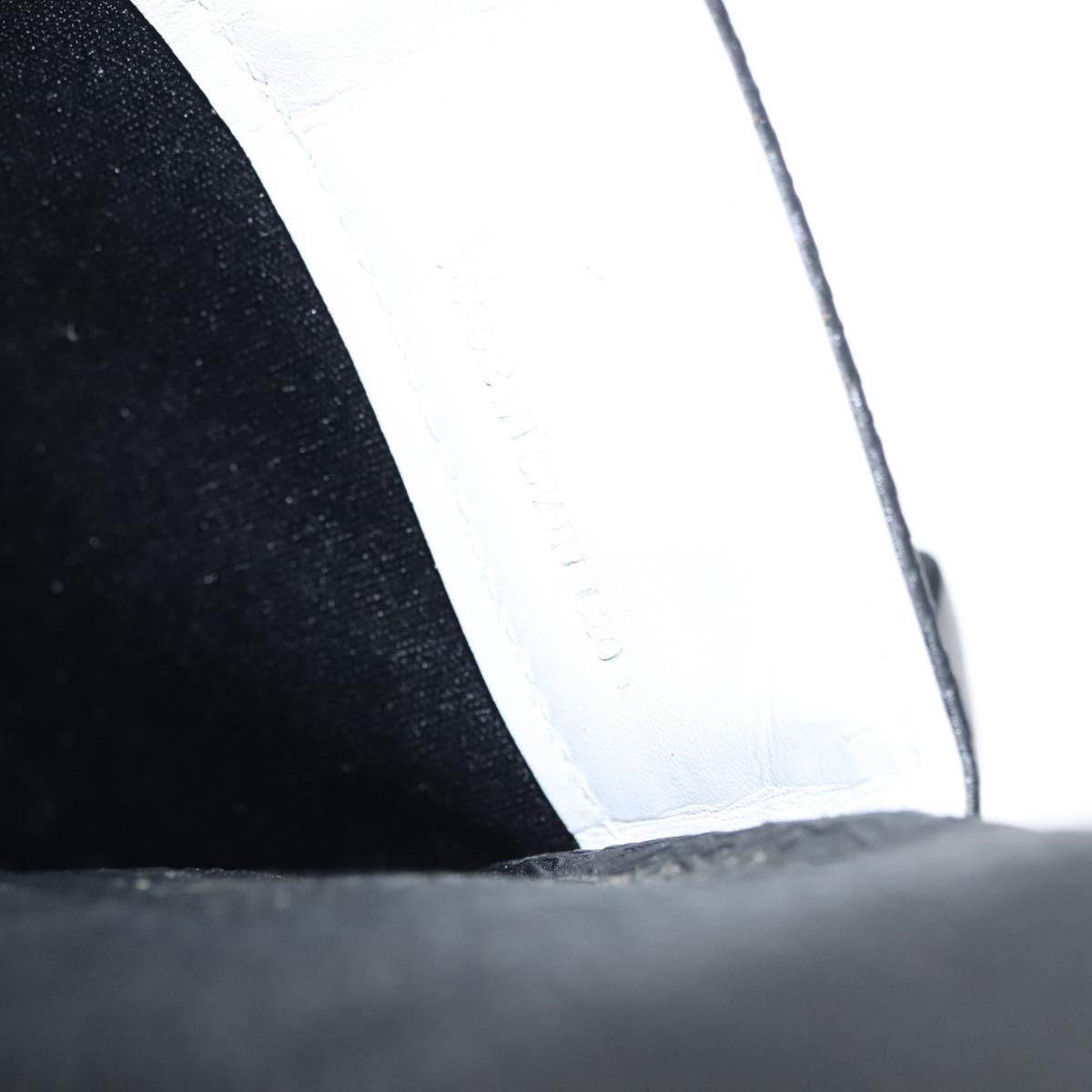 LOEWE Anagram Shoulder Bag PVC Black Silver Auth hk2150