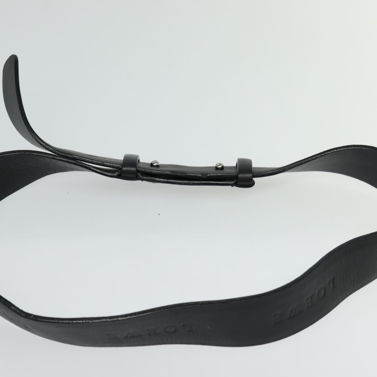 LOEWE Anagram Shoulder Bag PVC Black Silver Auth hk2150