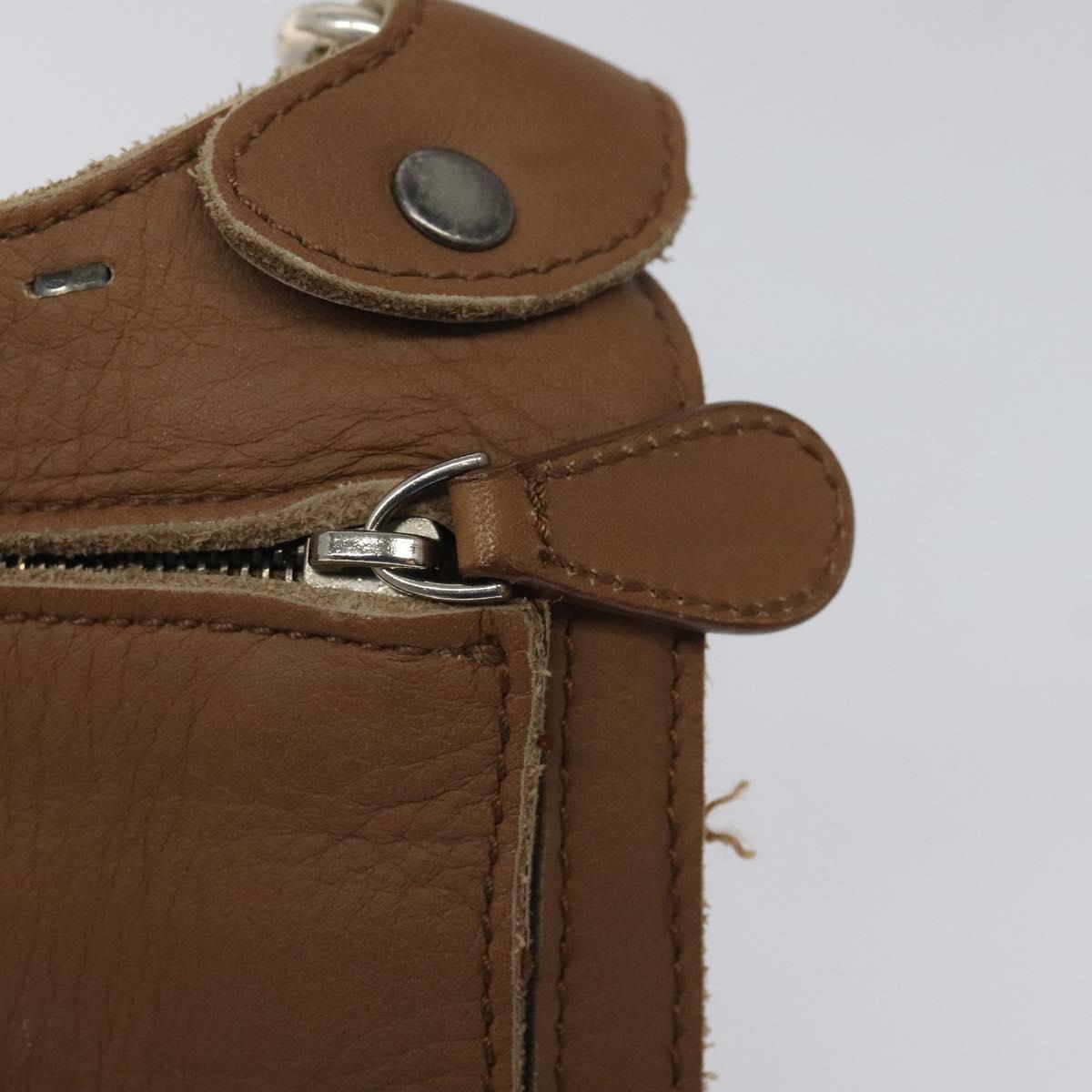 BOTTEGA VENETA Waist bag Leather Brown Auth hk2178