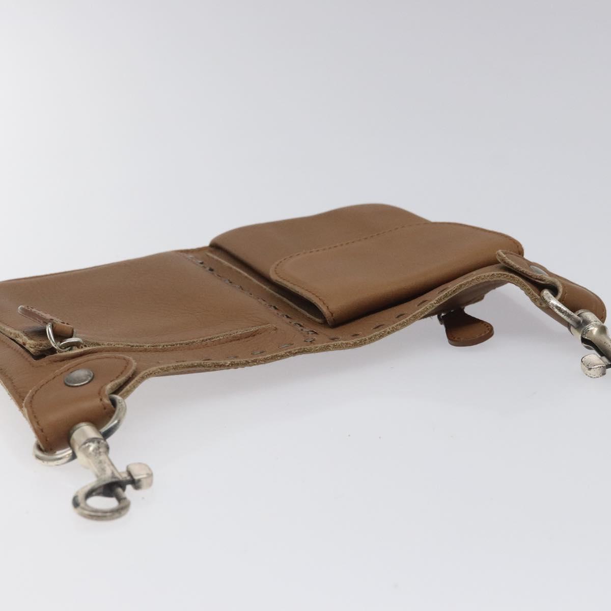 BOTTEGA VENETA Waist bag Leather Brown Auth hk2178