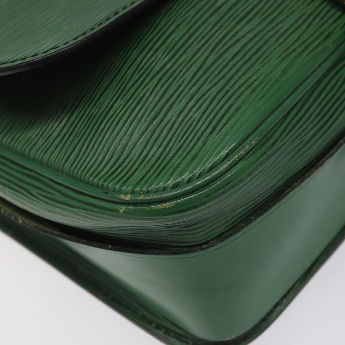 LOUIS VUITTON Epi Cartouchiere MM Shoulder Bag Green M52244 LV Auth hk2184