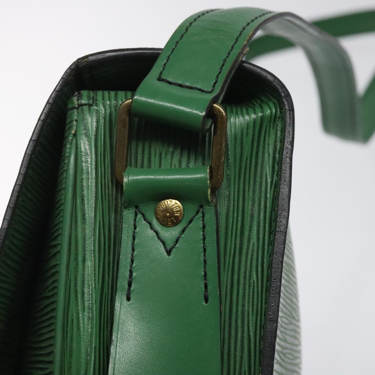 LOUIS VUITTON Epi Cartouchiere MM Shoulder Bag Green M52244 LV Auth hk2184