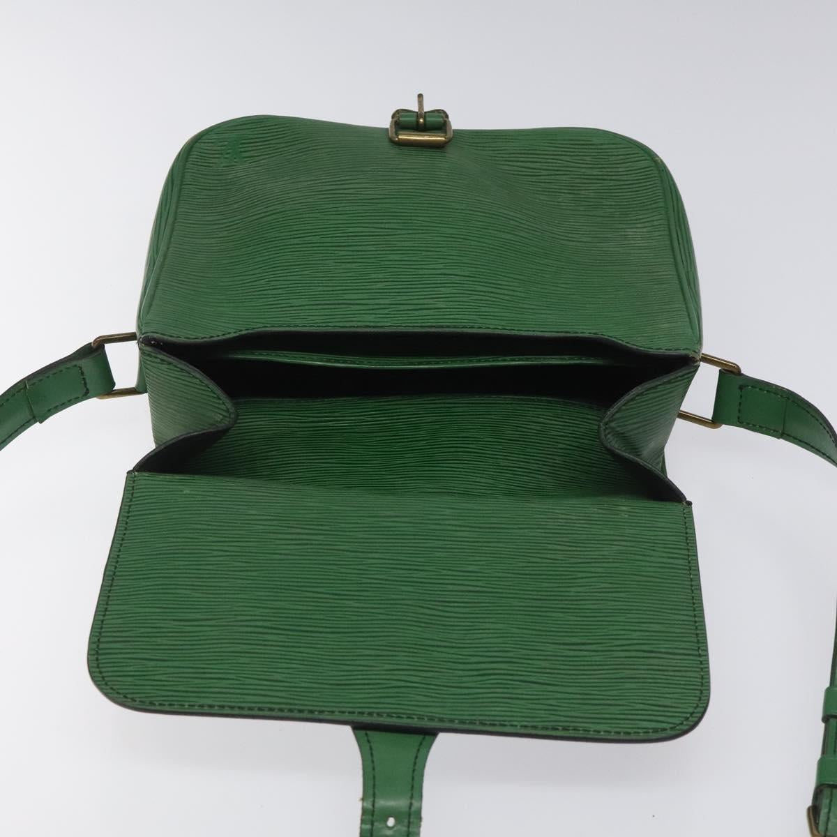 LOUIS VUITTON Epi Cartouchiere MM Shoulder Bag Green M52244 LV Auth hk2184