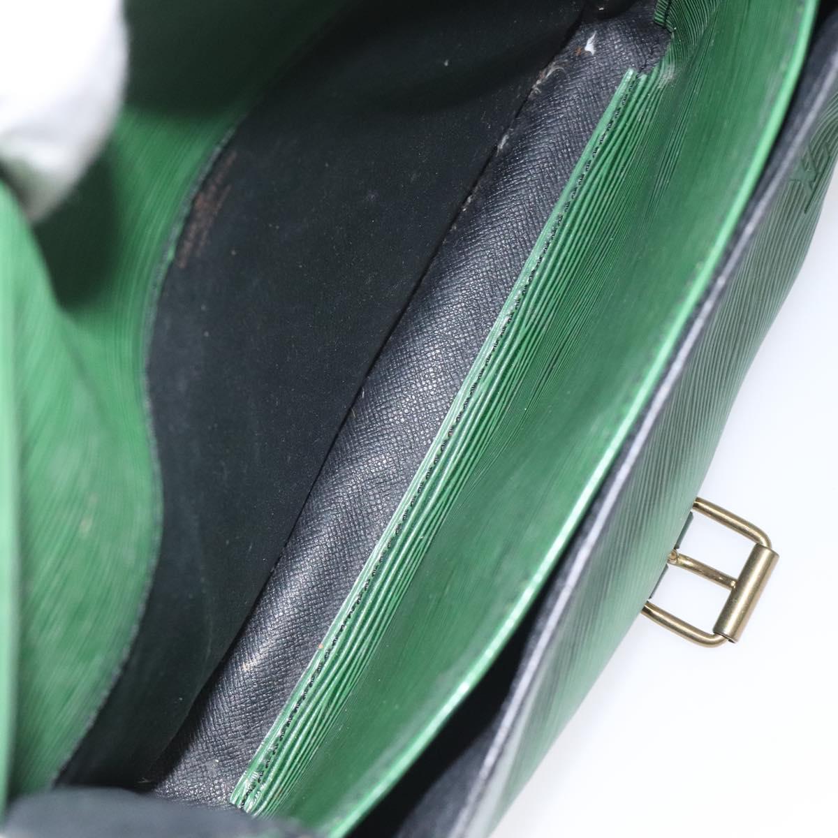 LOUIS VUITTON Epi Cartouchiere MM Shoulder Bag Green M52244 LV Auth hk2184