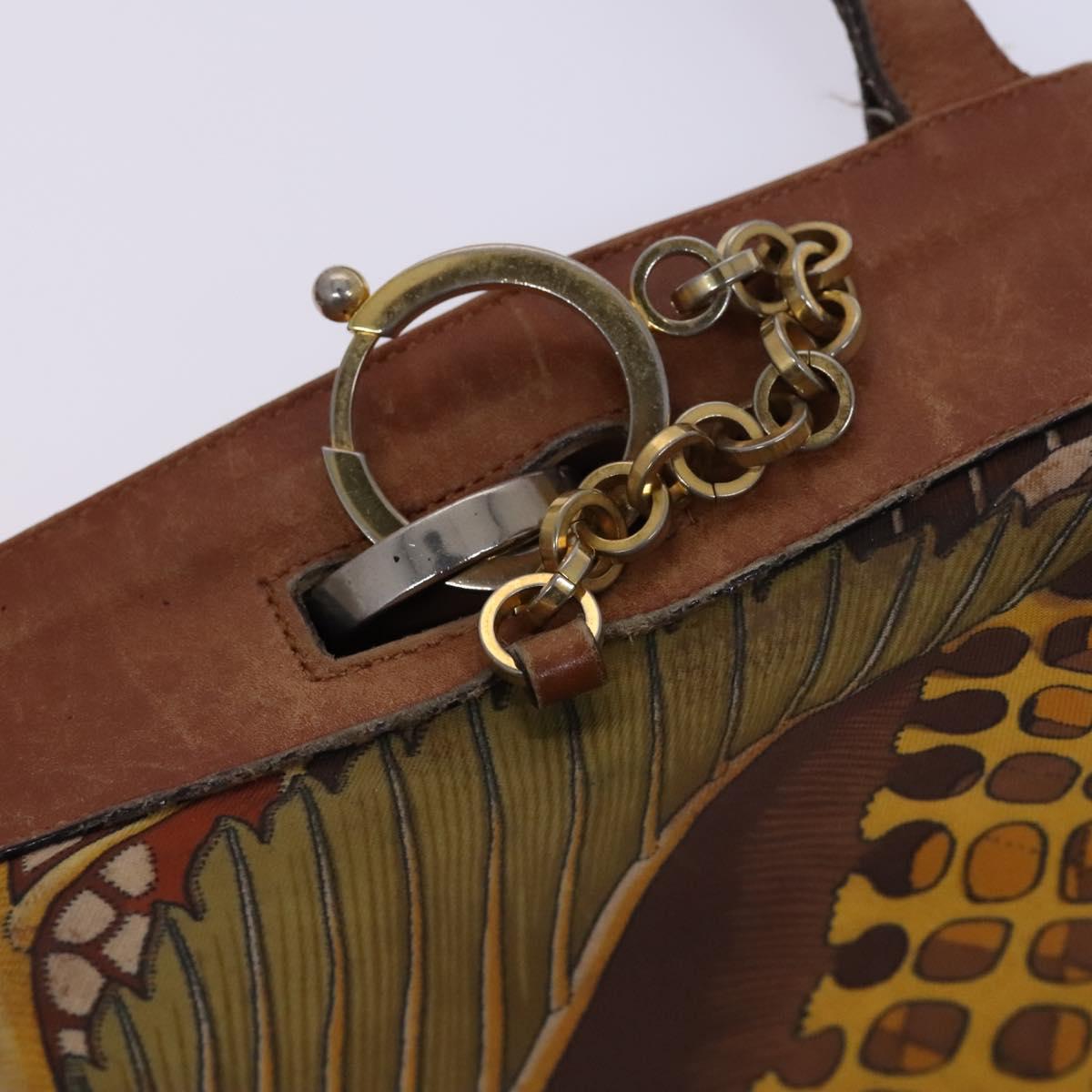 Salvatore Ferragamo Shoulder Bag Canvas Brown Auth hk2205