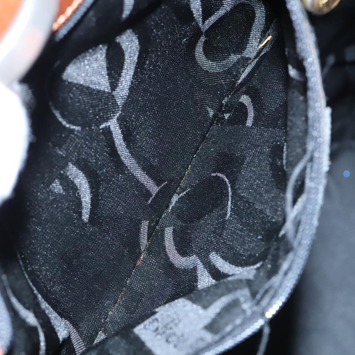 Salvatore Ferragamo Shoulder Bag Canvas Brown Auth hk2205