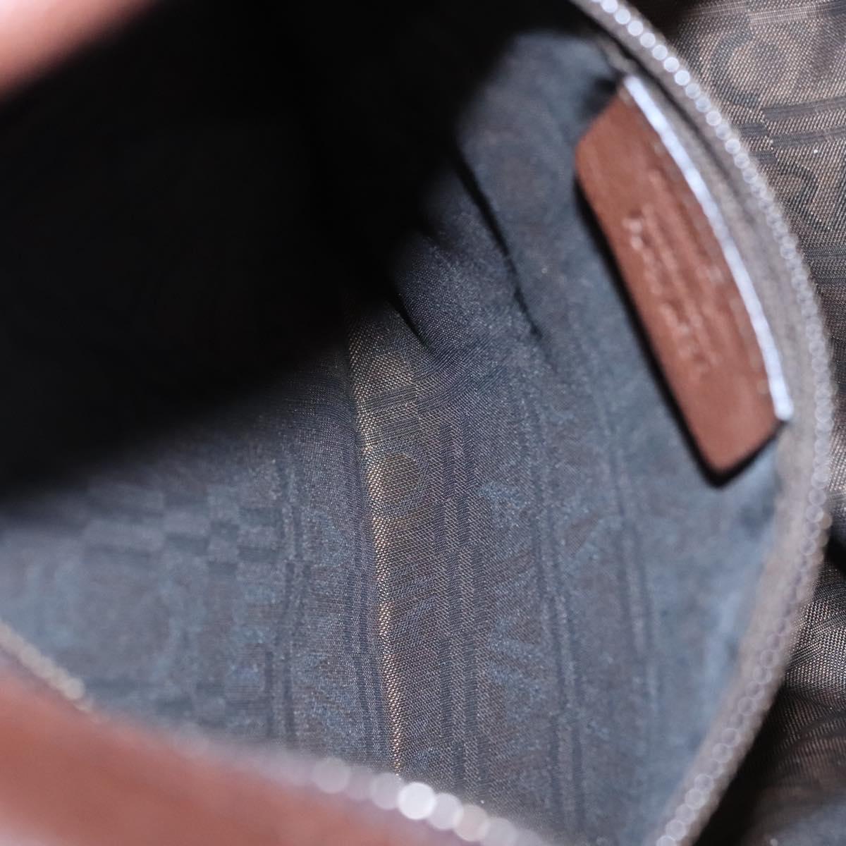 Salvatore Ferragamo Hand Bag Leather Brown Auth hk2207