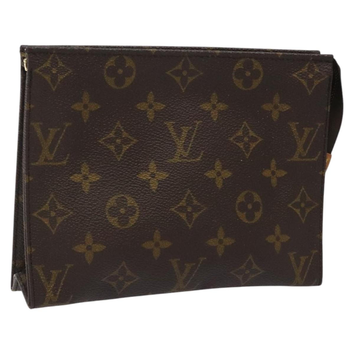 LOUIS VUITTON Monogram Poche Toilette 19 Pouch M47544 LV Auth hk2245