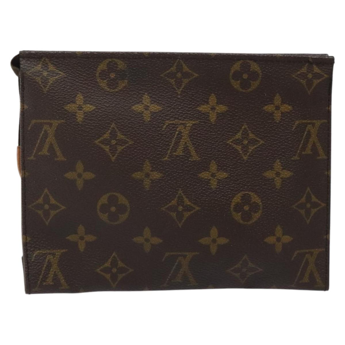 LOUIS VUITTON Monogram Poche Toilette 19 Pouch M47544 LV Auth hk2245