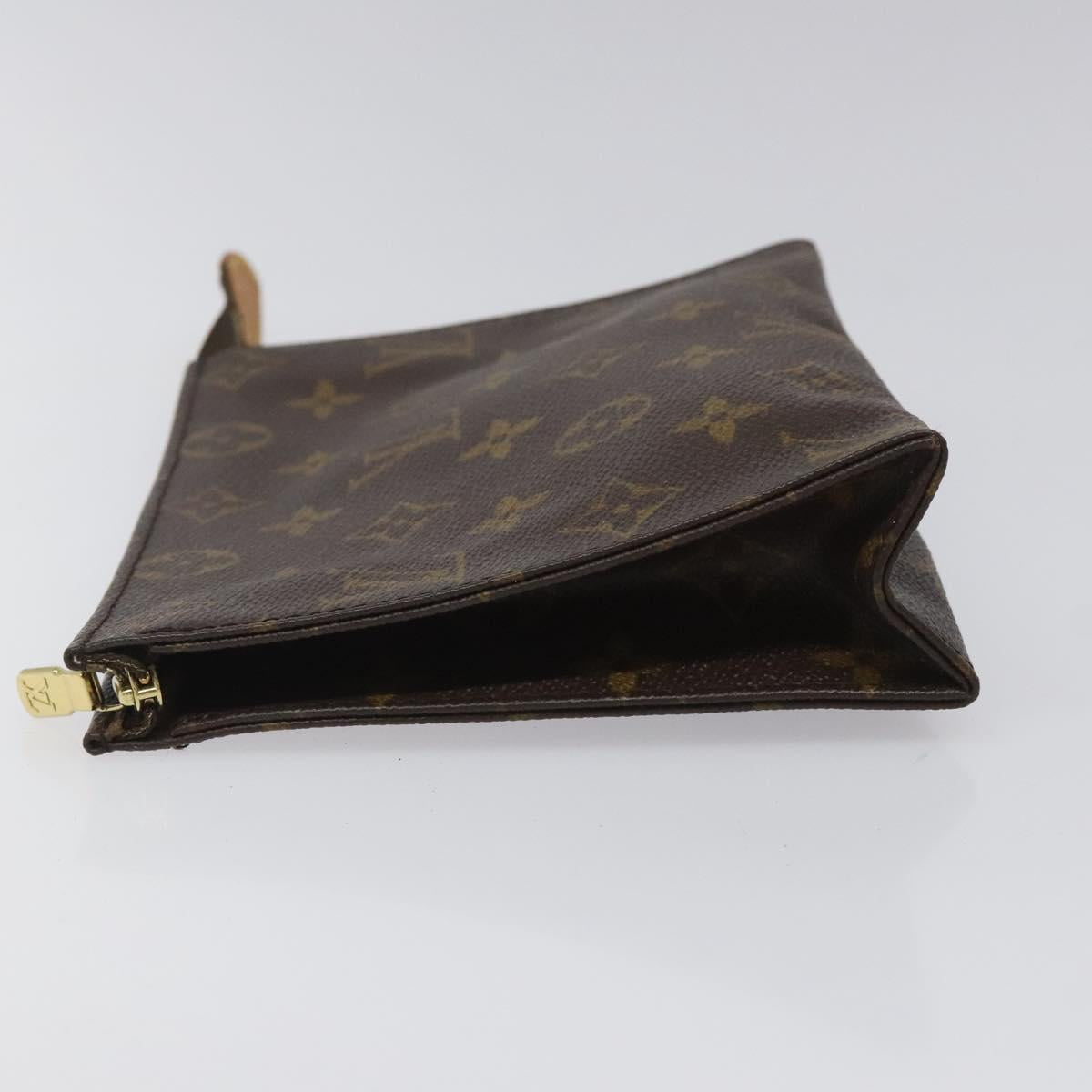 LOUIS VUITTON Monogram Poche Toilette 19 Pouch M47544 LV Auth hk2245