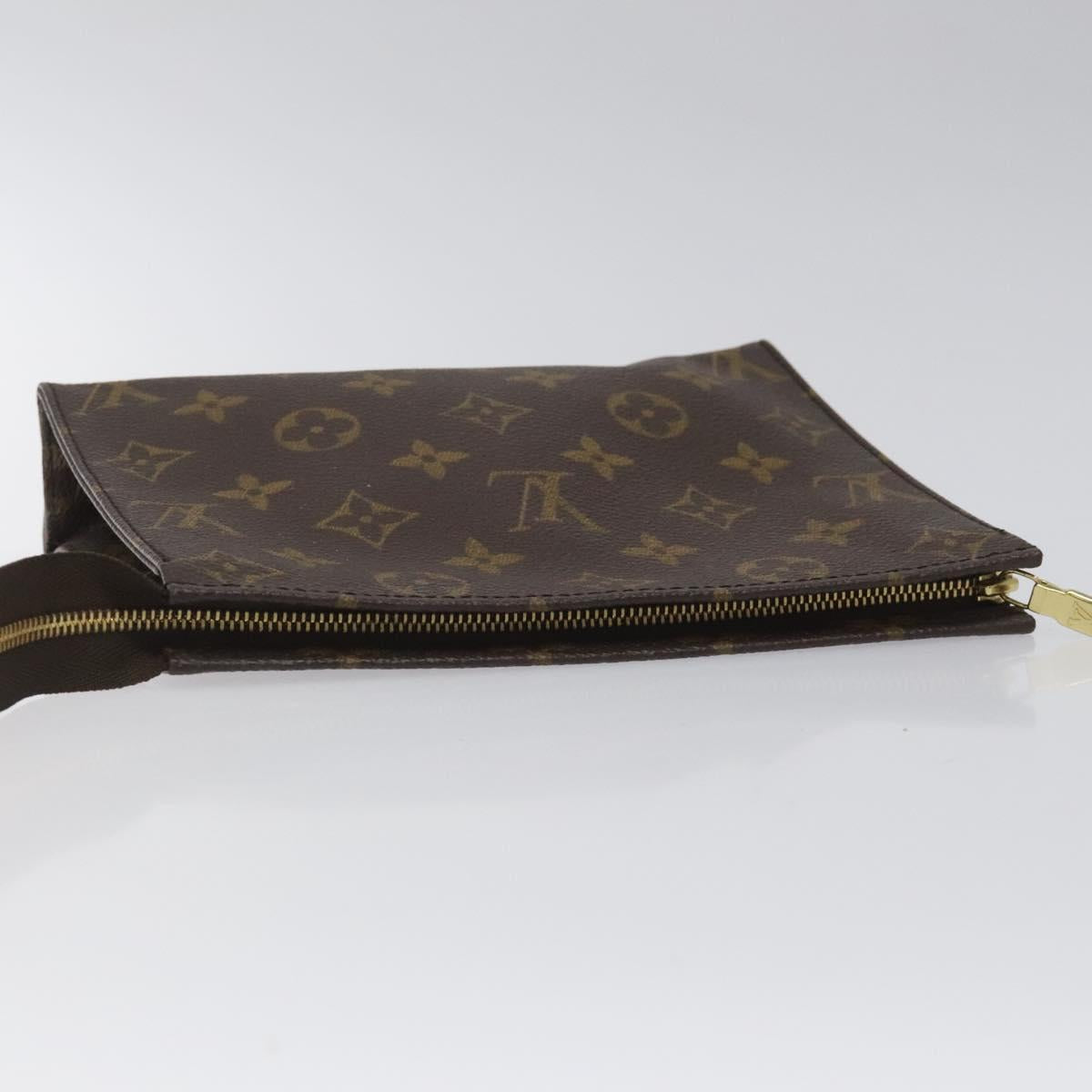 LOUIS VUITTON Monogram Poche Toilette 19 Pouch M47544 LV Auth hk2245