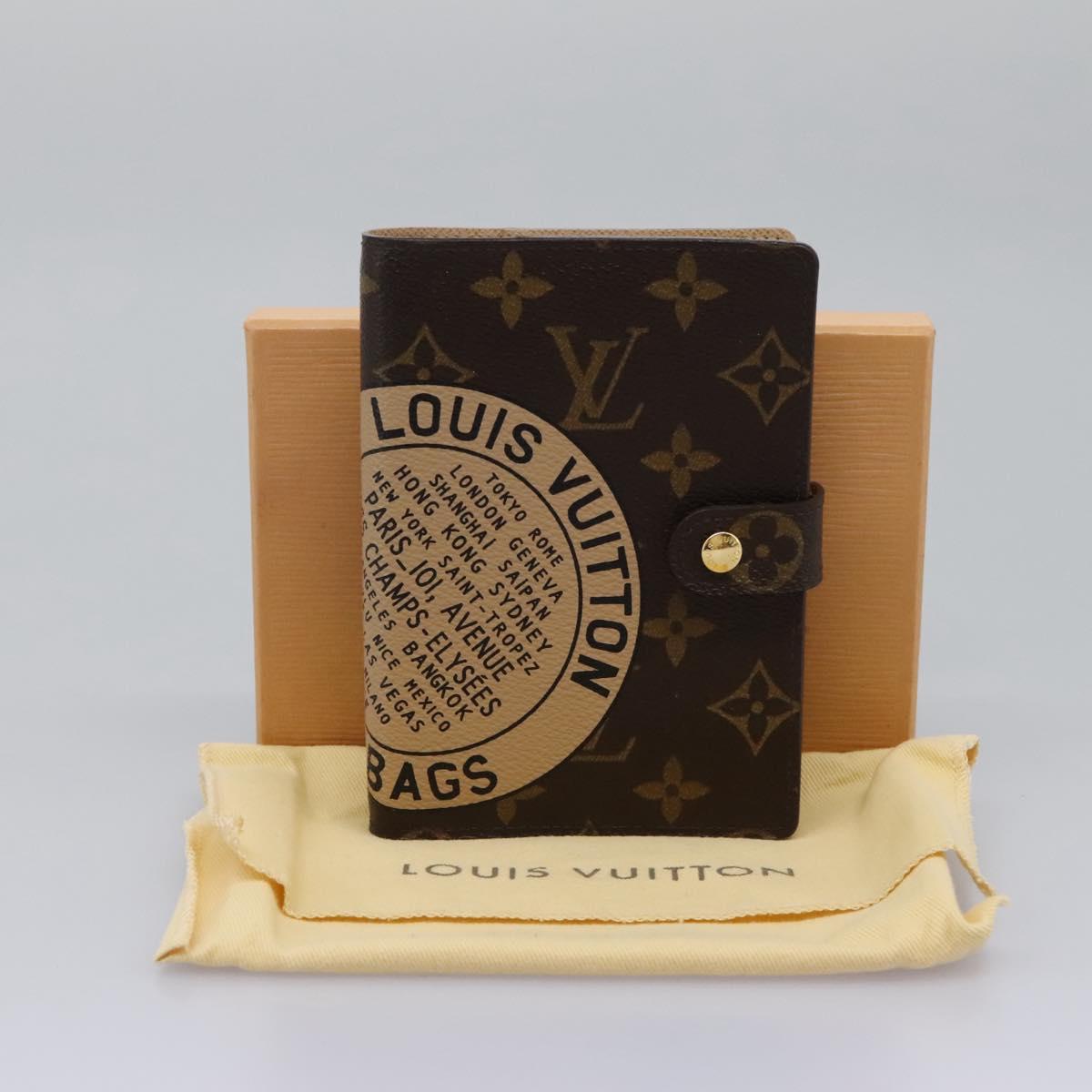 LOUIS VUITTON Monogram T&B Agenda PM Day Planner Cover R21039 LV Auth hk2247