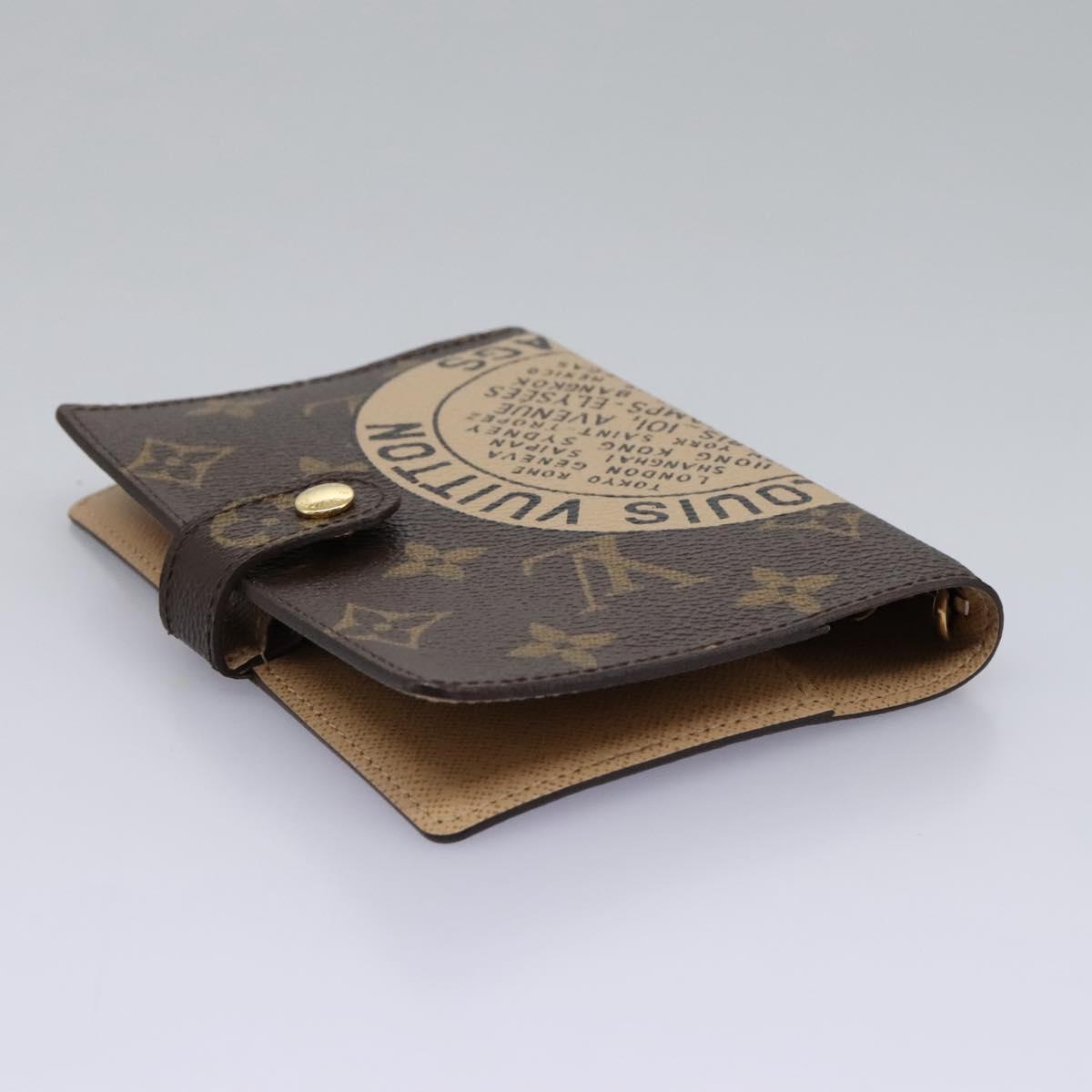 LOUIS VUITTON Monogram T&B Agenda PM Day Planner Cover R21039 LV Auth hk2247
