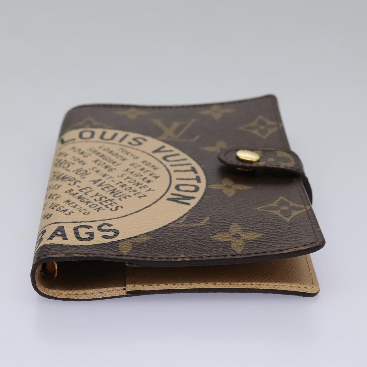 LOUIS VUITTON Monogram T&B Agenda PM Day Planner Cover R21039 LV Auth hk2247