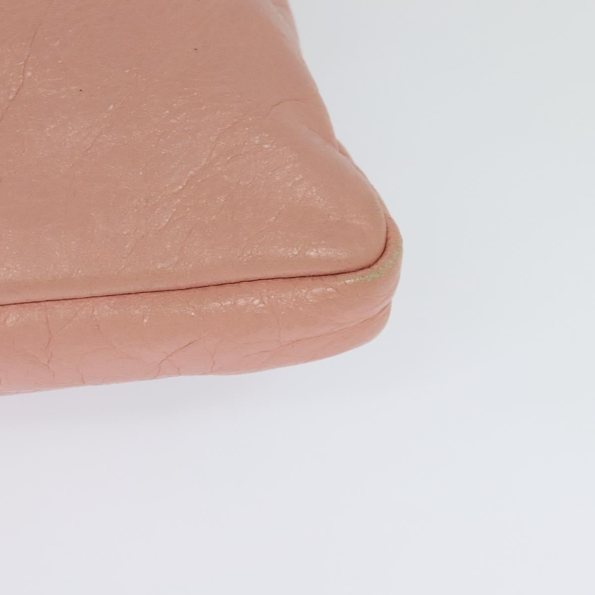 BALENCIAGA Shoulder Bag Leather Pink 310250 Auth hk2257V