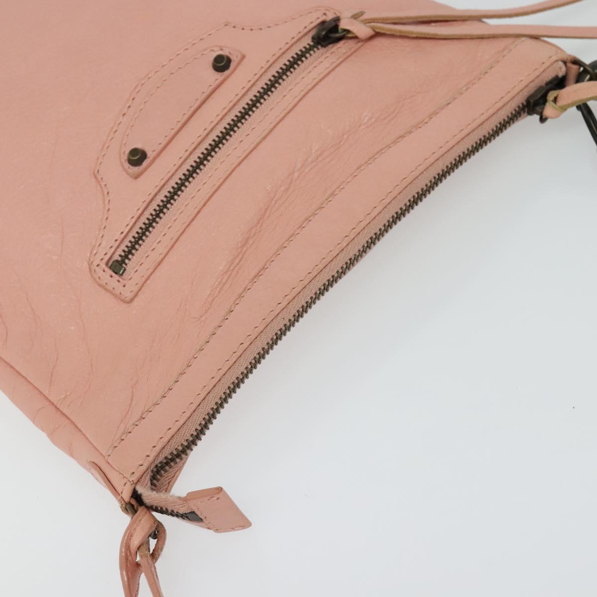 BALENCIAGA Shoulder Bag Leather Pink 310250 Auth hk2257V