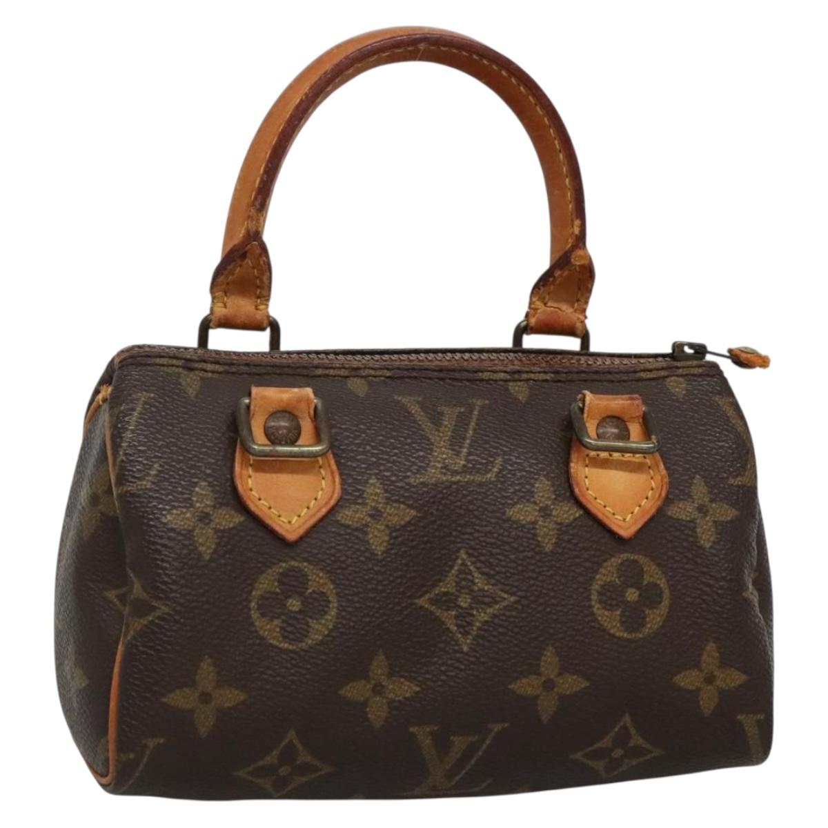 LOUIS VUITTON Monogram Mini Speedy Hand Bag M41534 LV Auth hk2286