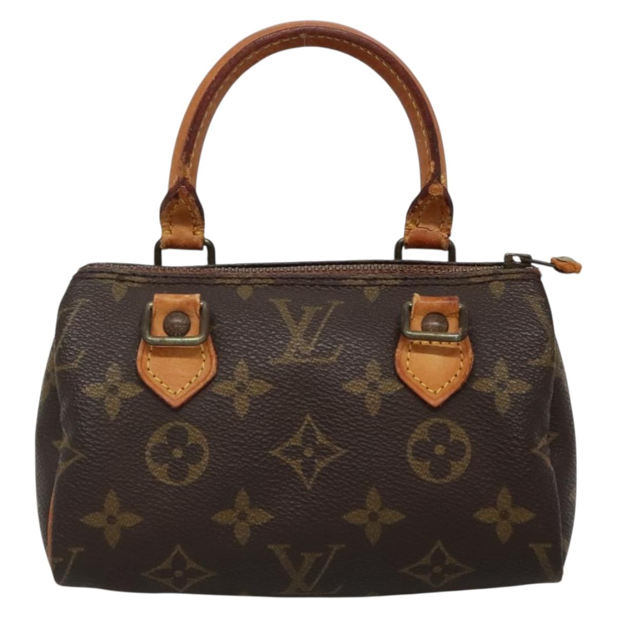 LOUIS VUITTON Monogram Mini Speedy Hand Bag M41534 LV Auth hk2286