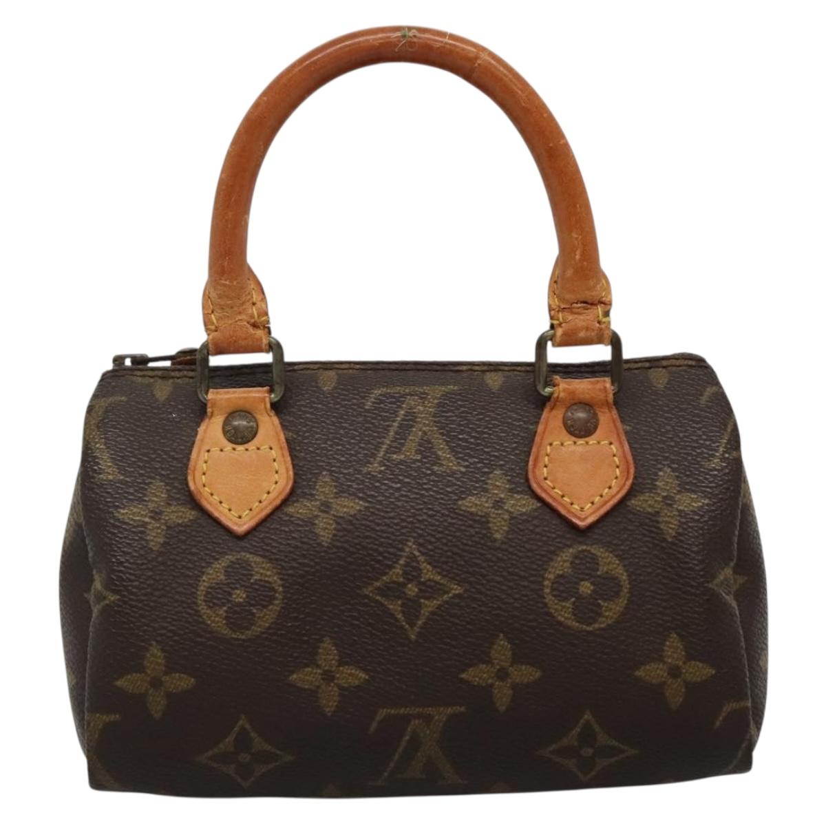 LOUIS VUITTON Monogram Mini Speedy Hand Bag M41534 LV Auth hk2286