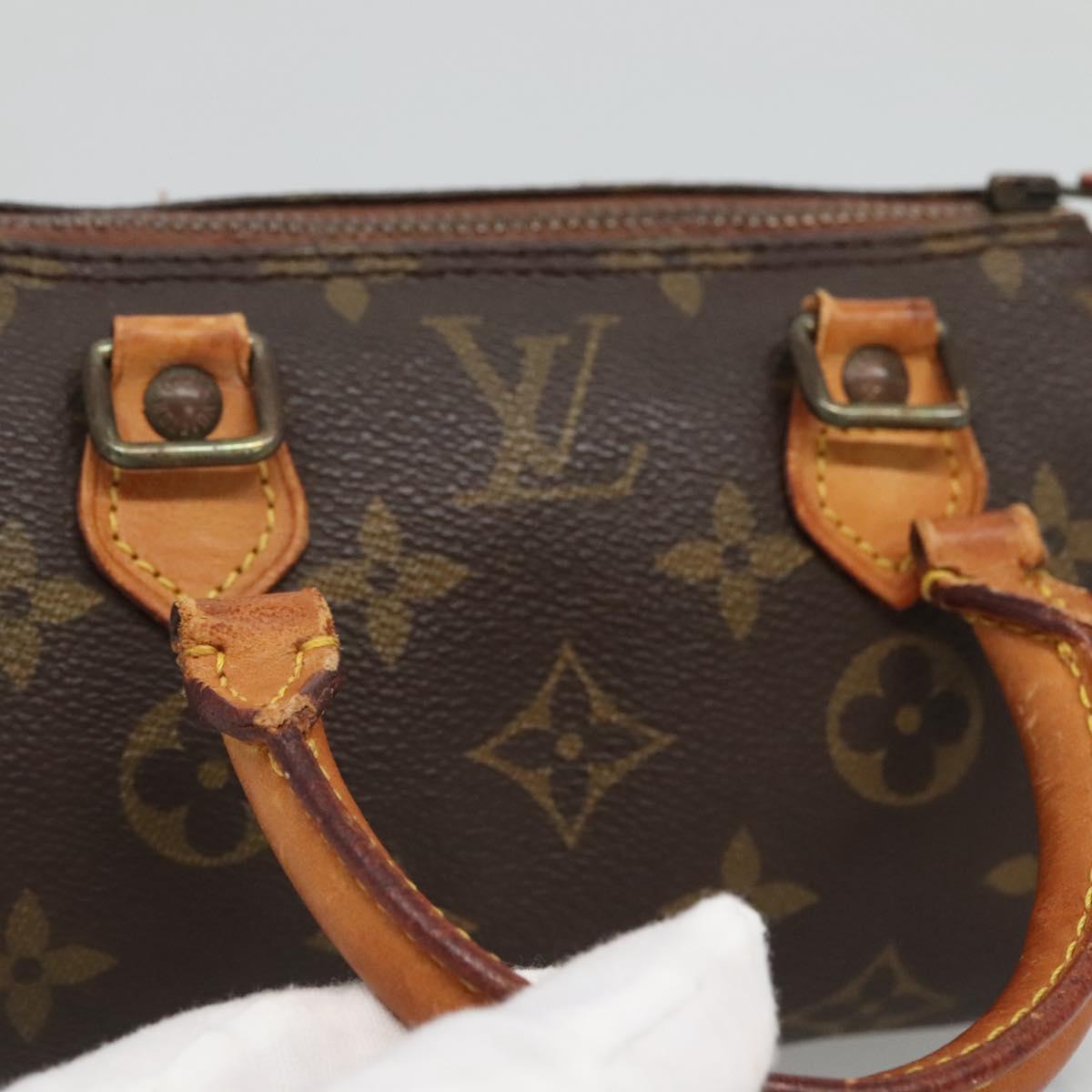 LOUIS VUITTON Monogram Mini Speedy Hand Bag M41534 LV Auth hk2286