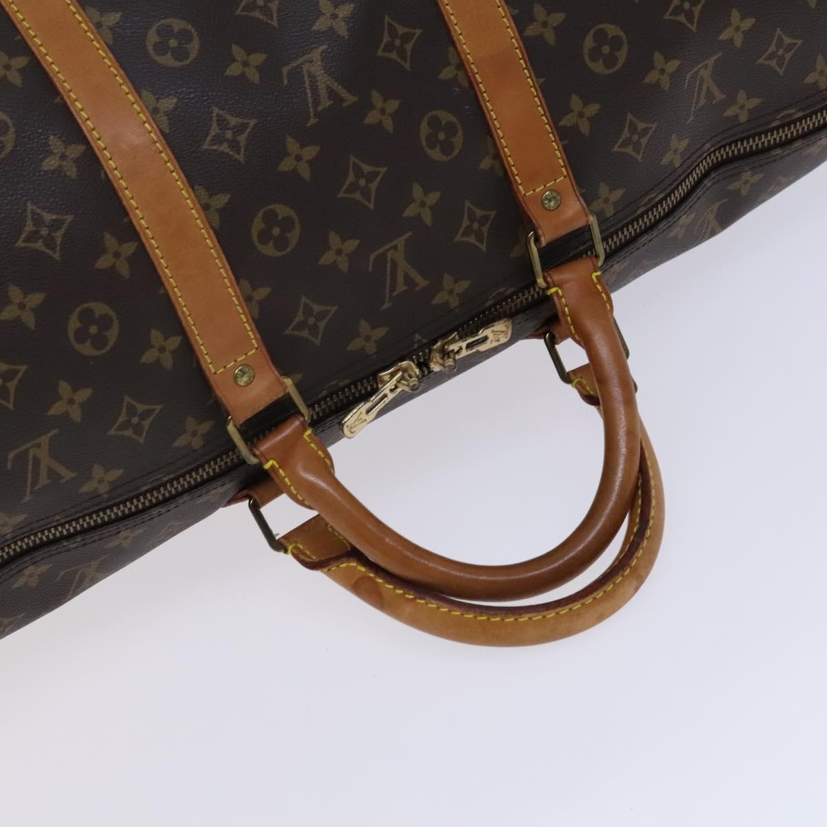 LOUIS VUITTON Monogram Keepall Bandouliere 60 Boston Bag M41412 LV Auth hk2300