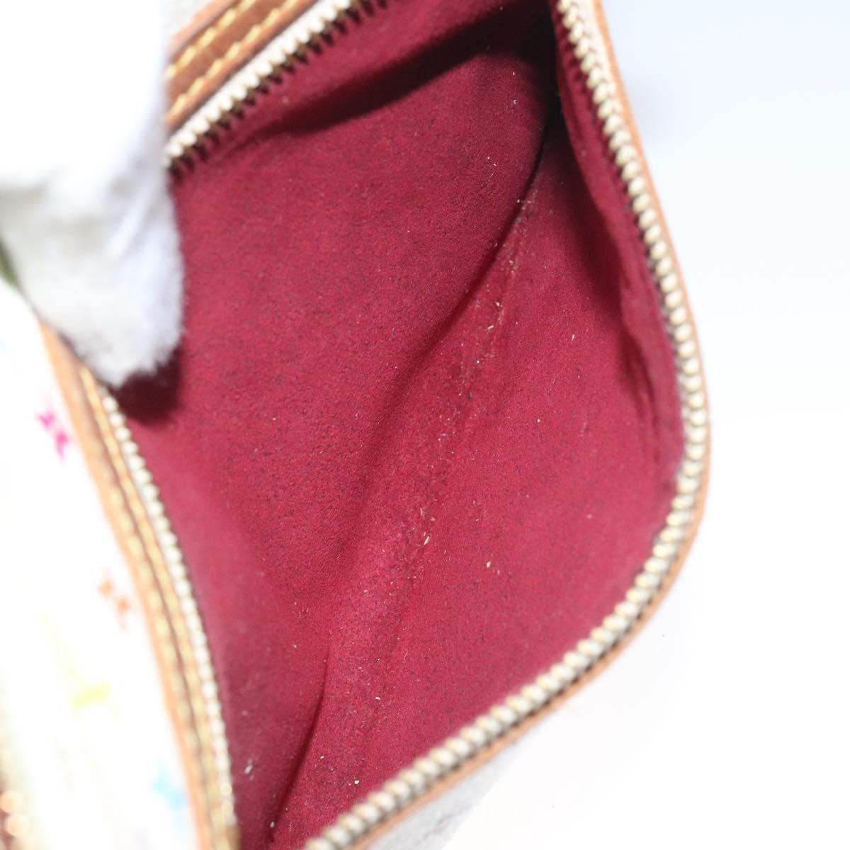 LOUIS VUITTON Monogram Multicolor Pochette GM Pouch White M60027 LV Auth hk2317