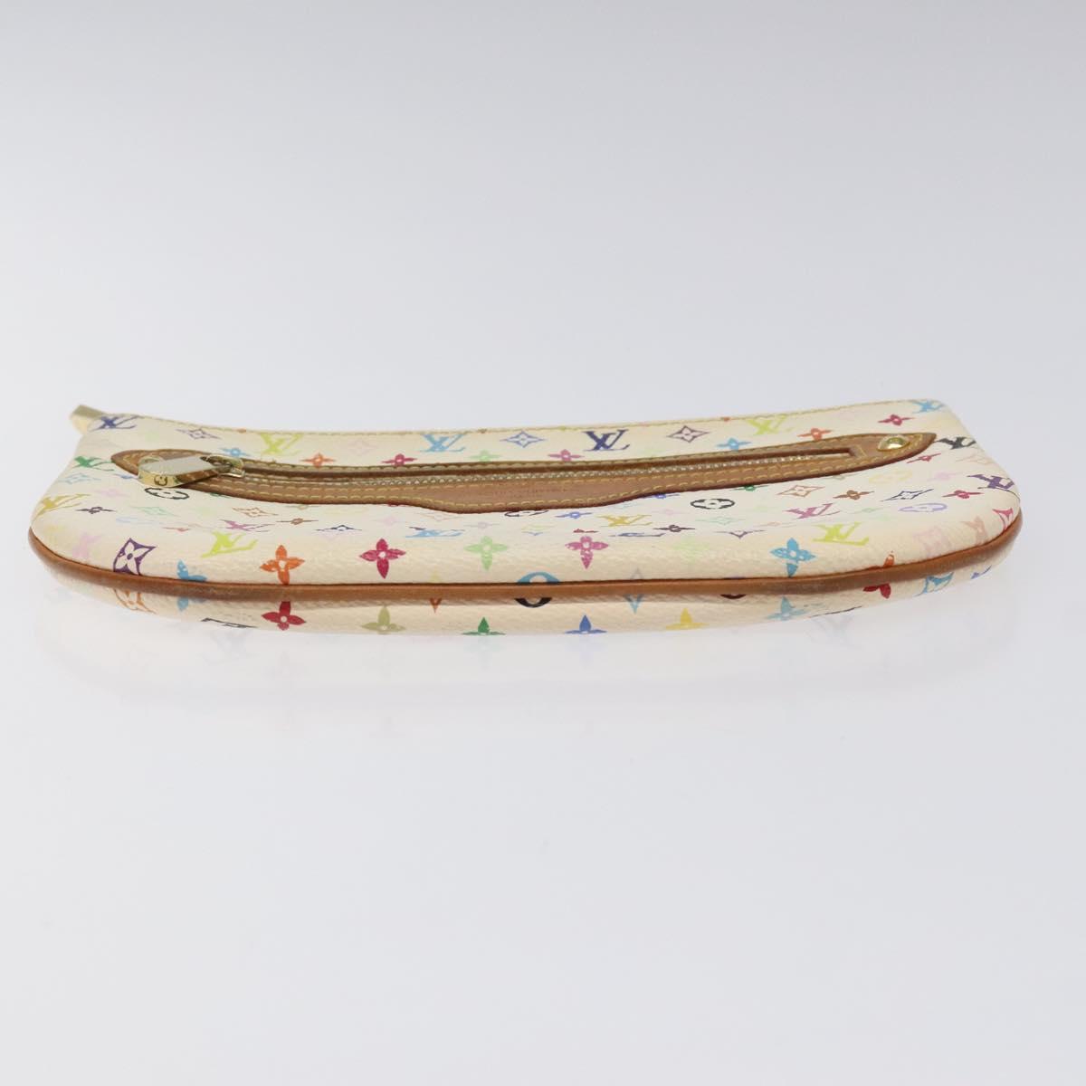 LOUIS VUITTON Monogram Multicolor Pochette GM Pouch White M60027 LV Auth hk2317
