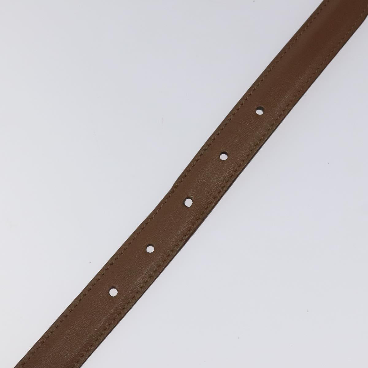 GUCCI Belt Leather 42.9"" Brown Auth hk2326