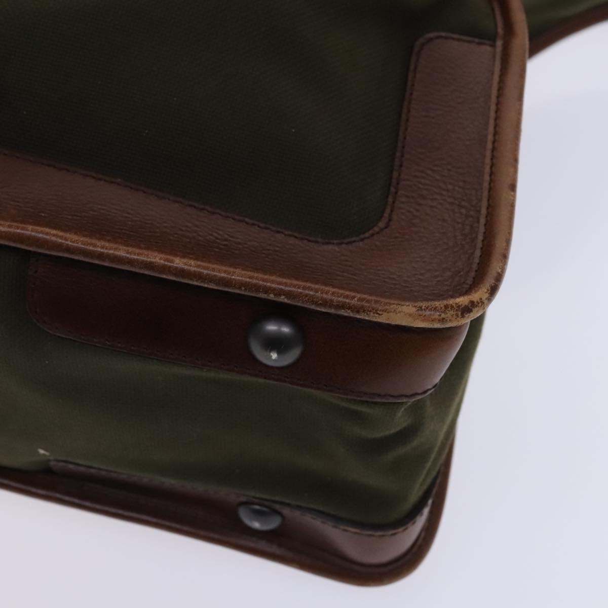 GUCCI Shoulder Bag Canvas Khaki Auth hk2330