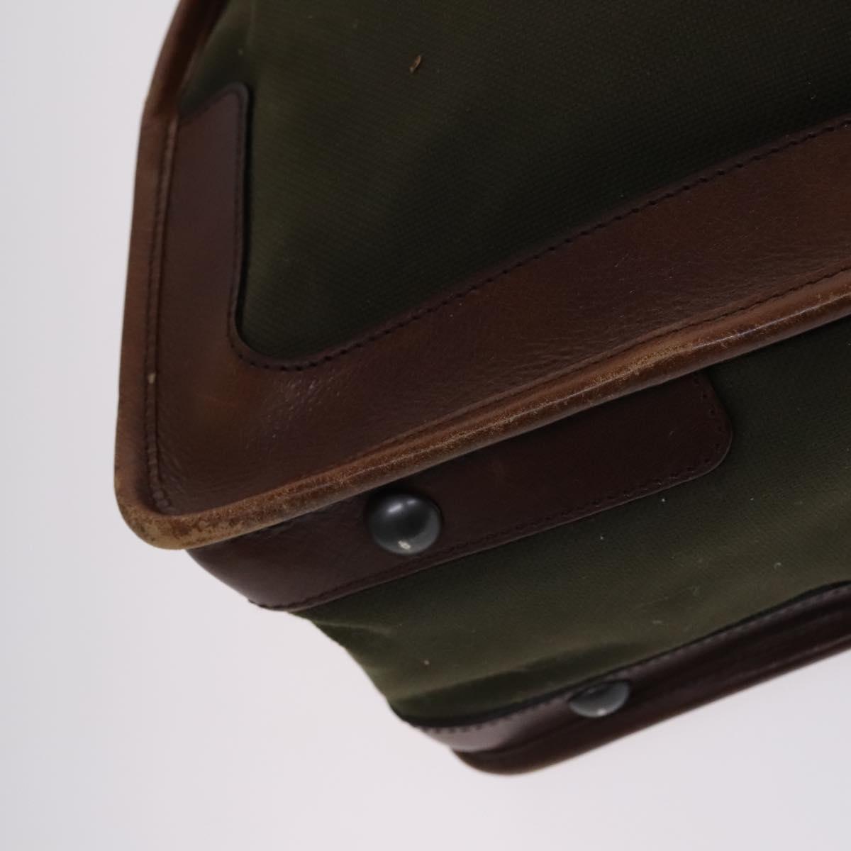 GUCCI Shoulder Bag Canvas Khaki Auth hk2330