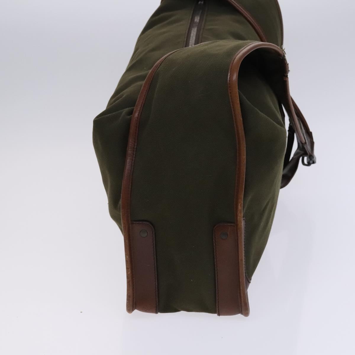 GUCCI Shoulder Bag Canvas Khaki Auth hk2330