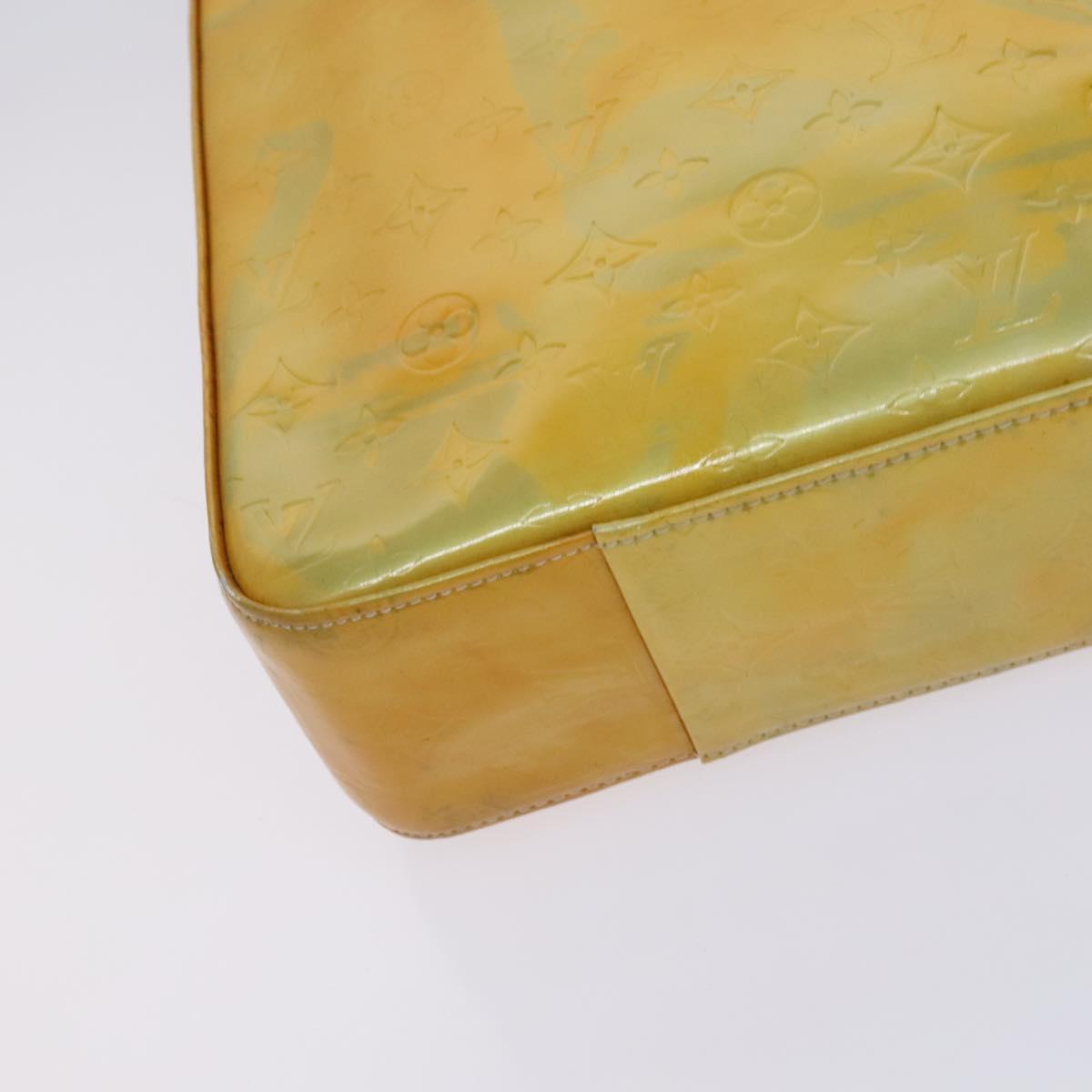 LOUIS VUITTON Monogram Vernis Columbus Tote Bag Gris M91028 LV Auth hk2353