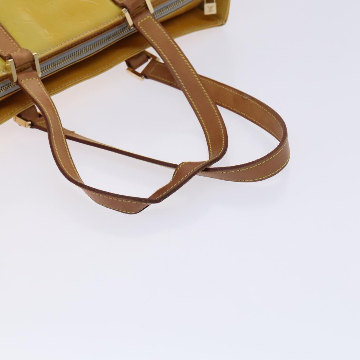 LOUIS VUITTON Monogram Vernis Columbus Tote Bag Gris M91028 LV Auth hk2353