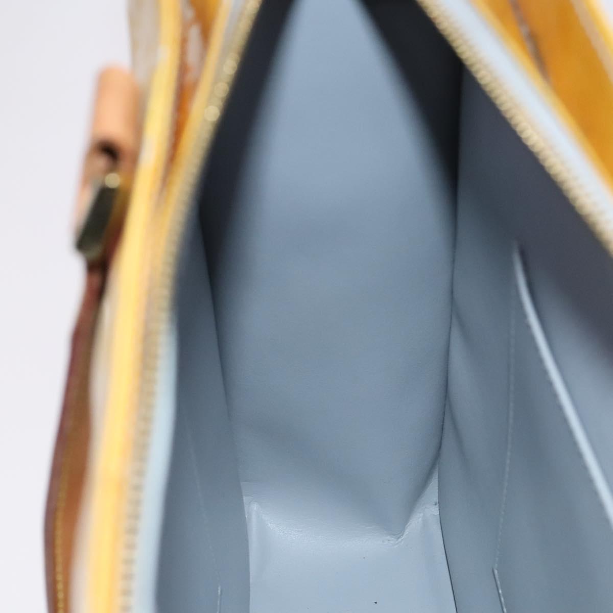 LOUIS VUITTON Monogram Vernis Columbus Tote Bag Gris M91028 LV Auth hk2354