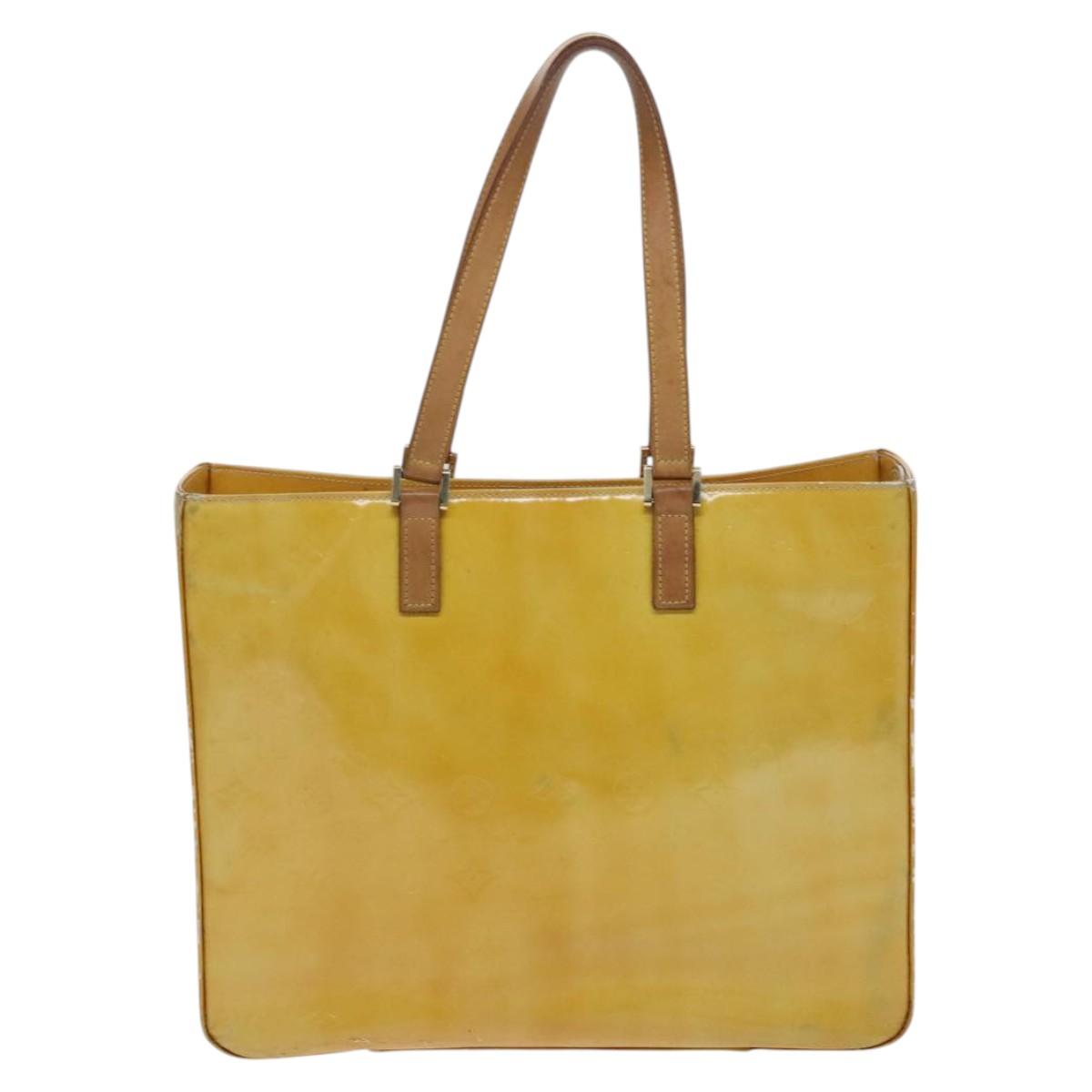 LOUIS VUITTON Monogram Vernis Columbus Tote Bag Gris M91028 LV Auth hk2354