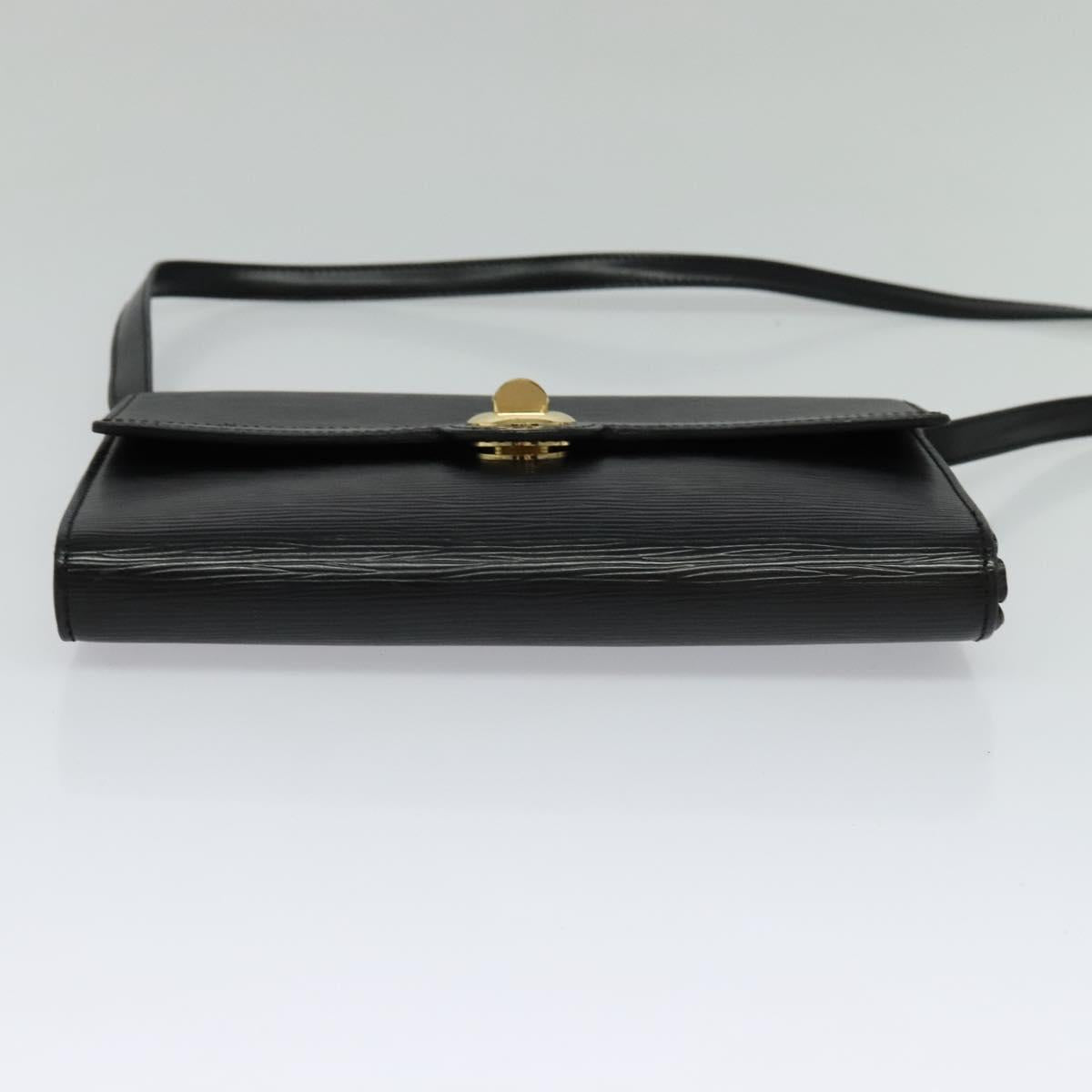 LOUIS VUITTON Epi Pochette Arche Shoulder Bag Black Noir M52572 LV Auth hk2361